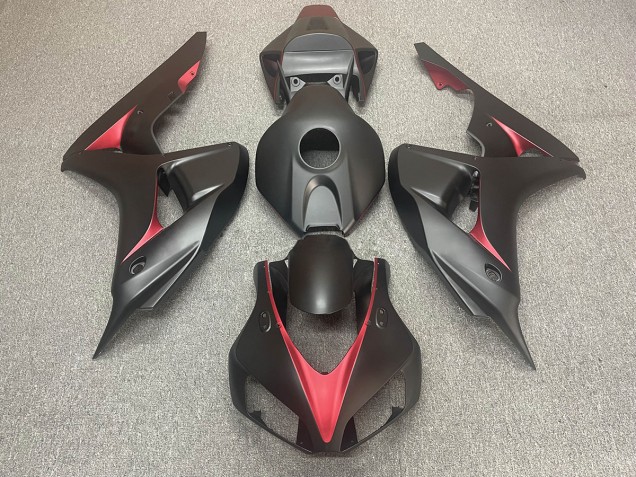 Nero Opaco & Rosso 06-07 Honda CBR1000RR Carene Moto Nero Opaco & Rosso 06-07 Honda CBR1000RR Carene Moto