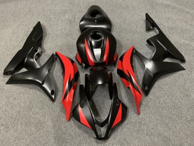 Nero Opaco & Rosso 07-08 Honda CBR600RR Carene Moto