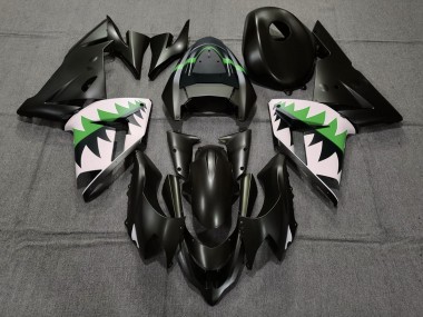 Nero Opaco & Verde 04-05 Kawasaki ZX10R Carene Moto