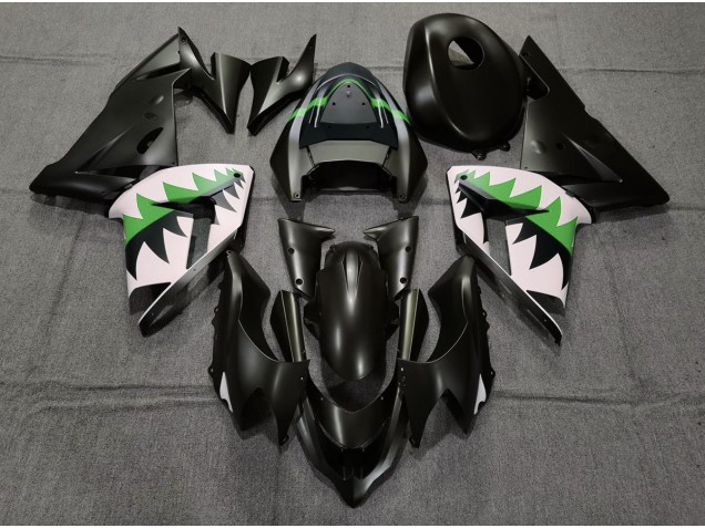 Nero Opaco & Verde 04-05 Kawasaki ZX10R Carene Moto Nero Opaco & Verde 04-05 Kawasaki ZX10R Carene Moto