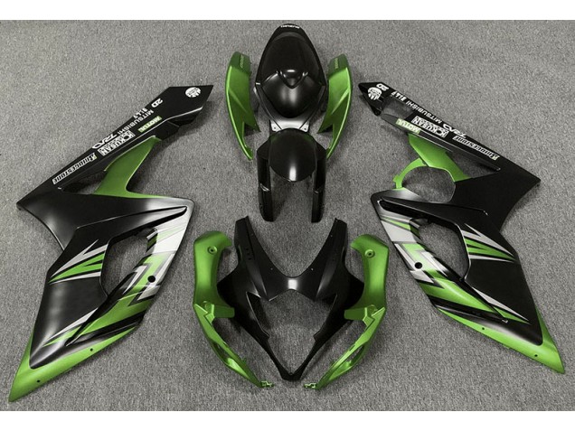 Nero Opaco & Verde 05-06 Suzuki GSXR 1000 Carene Moto Nero Opaco & Verde 05-06 Suzuki GSXR 1000 Carene Moto