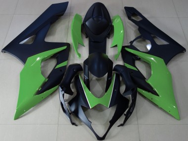 Nero Opaco & Verde 05-06 Suzuki GSXR 1000 Carene Moto