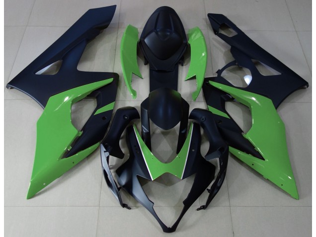Nero Opaco & Verde 05-06 Suzuki GSXR 1000 Carene Moto Nero Opaco & Verde 05-06 Suzuki GSXR 1000 Carene Moto