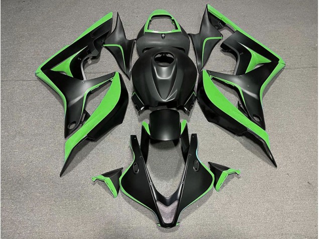 Nero Opaco & Verde 07-08 Honda CBR600RR Carene Moto Nero Opaco & Verde 07-08 Honda CBR600RR Carene Moto
