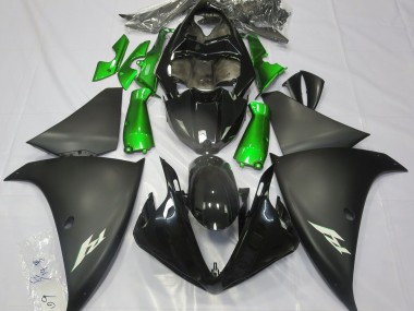 Nero Opaco & Verde 09-11 Yamaha R1 Carene Moto