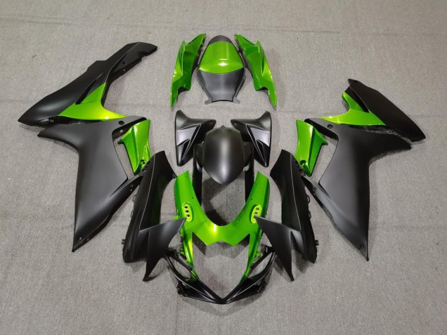 Nero Opaco & Verde 11-24 Suzuki GSXR 600-750 Carene Moto Nero Opaco & Verde 11-24 Suzuki GSXR 600-750 Carene Moto