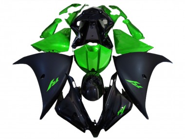 Nero Opaco & Verde 12-14 Yamaha R1 Carene Moto