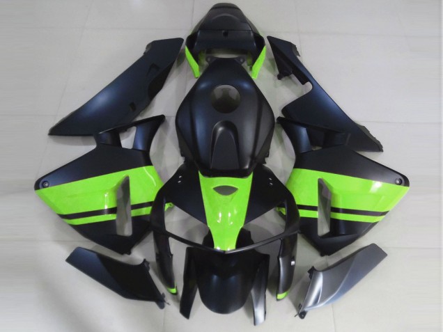 Nero Opaco & Verde Chiaro 05-06 Honda CBR600RR Carene Moto Nero Opaco & Verde Chiaro 05-06 Honda CBR600RR Carene Moto