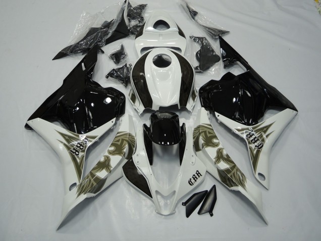 Nero Oro & Bianco 09-12 Honda CBR600RR Carene Moto Nero Oro & Bianco 09-12 Honda CBR600RR Carene Moto