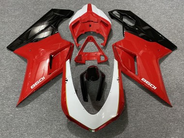 Nero Rosso Bianco 07-14 Ducati 848 1098 1198 Carene Moto