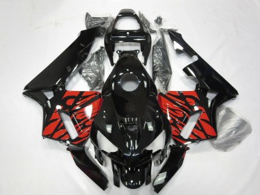 Nero & Rosso Tribale 05-06 Honda CBR600RR Carene Moto