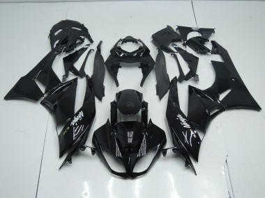 Nero Totale Lucido 09-12 Kawasaki ZX6R Carene Moto