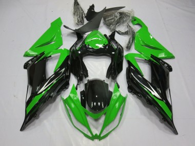 Nero & Verde 13-18 Kawasaki ZX6R Carene Moto