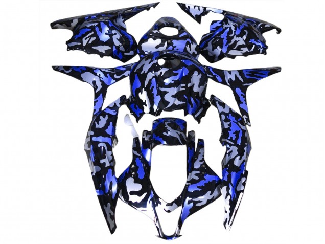 Neve Blu Scuro Camo 09-12 Honda CBR600RR Carene Moto
