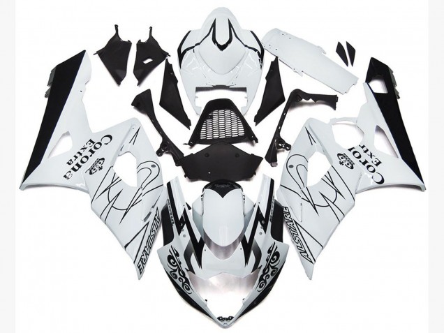 OEM Bianco Corona Stile 05-06 Suzuki GSXR 1000 Carene Moto OEM Bianco Corona Stile 05-06 Suzuki GSXR 1000 Carene Moto