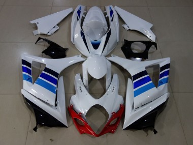 OEM Stile Blu & Bianco 07-08 Suzuki GSXR 1000 Carene Moto
