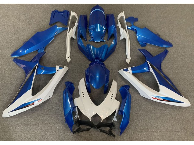 OEM Stile Blu & Bianco 08-10 Suzuki GSXR 600-750 Carene Moto OEM Stile Blu & Bianco 08-10 Suzuki GSXR 600-750 Carene Moto