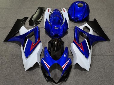 OEM Stile Blu Lucido & Bianco 07-08 Suzuki GSXR 1000 Carene Moto