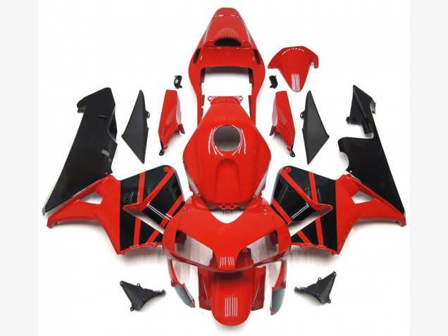 OEM Stile Rosso Nero 03-04 Honda CBR600RR Carene Moto OEM Stile Rosso Nero 03-04 Honda CBR600RR Carene Moto