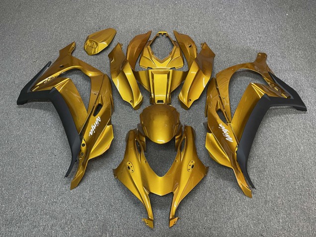 Oro Con Ninja White 16-19 Kawasaki ZX10R Carene Moto Oro Con Ninja White 16-19 Kawasaki ZX10R Carene Moto