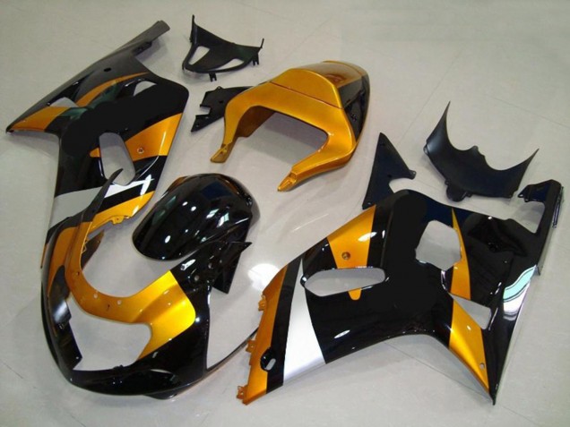 Oro & Nero 01-03 Suzuki GSXR 600-750 Carene Moto Oro & Nero 01-03 Suzuki GSXR 600-750 Carene Moto