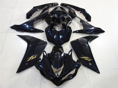Oro Nero Lucido 07-08 Yamaha R1 Carene Moto