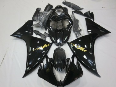 Oro Nero Lucido 09-11 Yamaha R1 Carene Moto