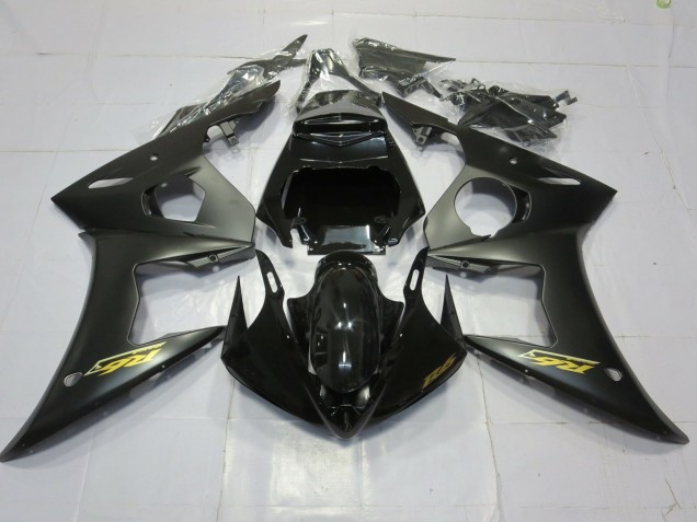 Oro Nero Opaco 03-04 Yamaha R6 Carene Moto Oro Nero Opaco 03-04 Yamaha R6 Carene Moto