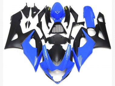 Parti Inferiori Blu Lucido & Nero Opaco 05-06 Suzuki GSXR 1000 Carene Moto