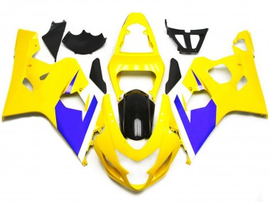Personalizzato Giallo Lucido & Blu Vivace 04-05 Suzuki GSXR 600-750 Carene Moto