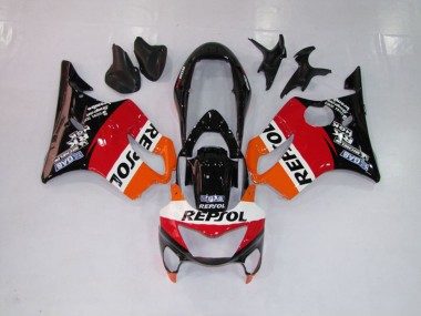 Repsol Rosso Arancione & Nero 99-00 Honda CBR600 F4 Carene Moto