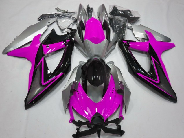 Rosa & Argento 08-10 Suzuki GSXR 600-750 Carene Moto Rosa & Argento 08-10 Suzuki GSXR 600-750 Carene Moto