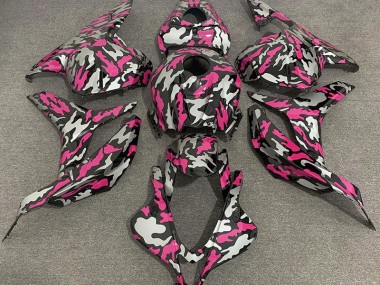 Rosa & Argento Camo 09-12 Honda CBR600RR Carene Moto