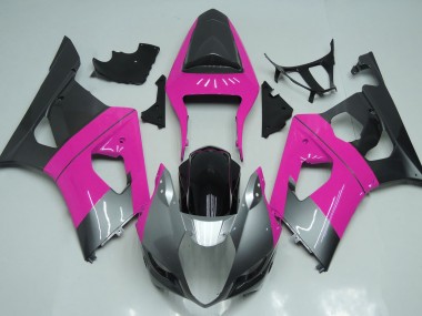 Rosa Argento & Nero 03-04 Suzuki GSXR 1000 Carene Moto
