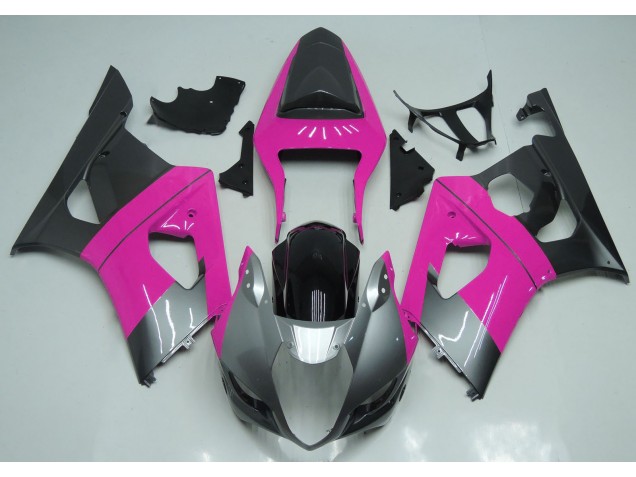 Rosa Argento & Nero 03-04 Suzuki GSXR 1000 Carene Moto