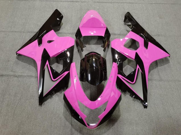 Rosa Chiaro & Nero 04-05 Suzuki GSXR 600-750 Carene Moto Rosa Chiaro & Nero 04-05 Suzuki GSXR 600-750 Carene Moto