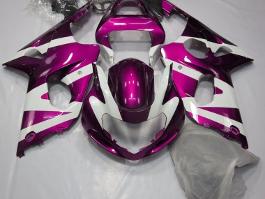 Rosa Lucido & Bianco 00-02 Suzuki GSXR 1000 Carene Moto