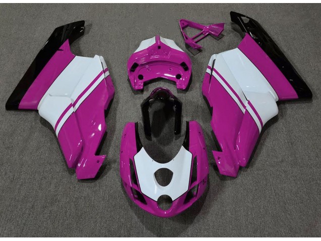 Rosa Lucido & Bianco 03-04 Ducati 749 999 Carene Moto