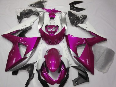 Rosa Lucido & Bianco 09-16 Suzuki GSXR 1000 Carene Moto