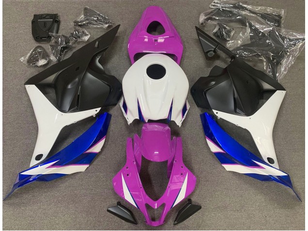Rosa Lucido Bianco & Blu 09-12 Honda CBR600RR Carene Moto Rosa Lucido Bianco & Blu 09-12 Honda CBR600RR Carene Moto