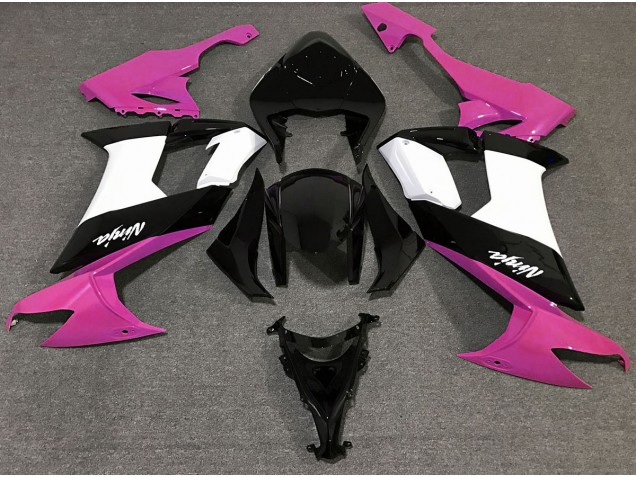 Rosa Lucido Bianco & Nero 08-10 Kawasaki ZX10R Carene Moto Rosa Lucido Bianco & Nero 08-10 Kawasaki ZX10R Carene Moto