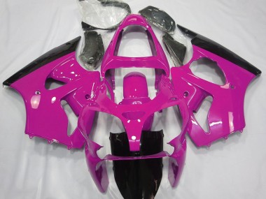 Rosa Lucido & Nero 00-02 Kawasaki ZX6R Carene Moto