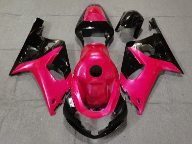 Rosa Lucido & Nero 01-03 Suzuki GSXR 600-750 Carene Moto