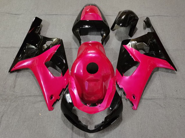 Rosa Lucido & Nero 01-03 Suzuki GSXR 600-750 Carene Moto Rosa Lucido & Nero 01-03 Suzuki GSXR 600-750 Carene Moto
