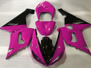Rosa Lucido & Nero 05-06 Kawasaki ZX6R Carene Moto