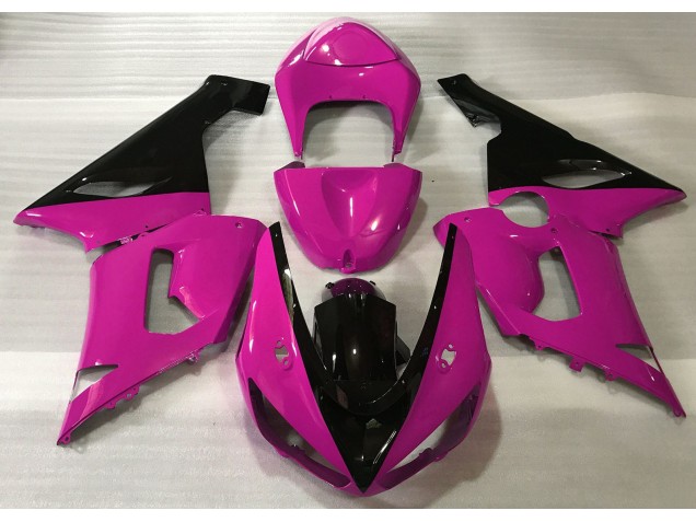 Rosa Lucido & Nero 05-06 Kawasaki ZX6R Carene Moto Rosa Lucido & Nero 05-06 Kawasaki ZX6R Carene Moto