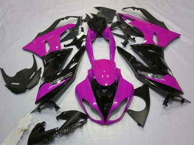 Rosa Lucido & Nero 09-12 Kawasaki ZX6R Carene Moto