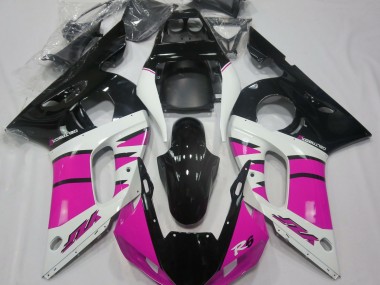 Rosa Lucido & Nero 98-02 Yamaha R6 Carene Moto