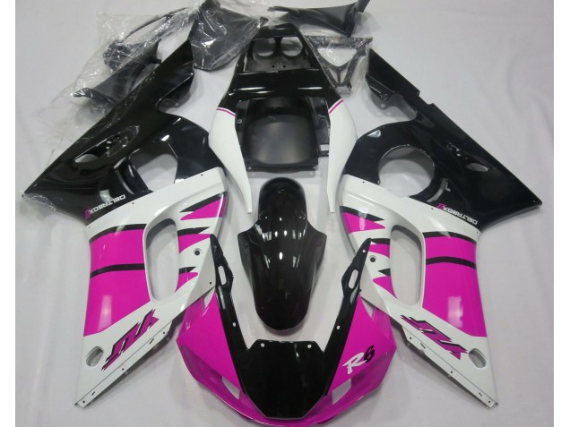 Rosa Lucido & Nero 98-02 Yamaha R6 Carene Moto Rosa Lucido & Nero 98-02 Yamaha R6 Carene Moto