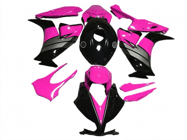 Rosa Lucido Nero & Grigio 12-16 Honda CBR1000RR Carene Moto Rosa Lucido Nero & Grigio 12-16 Honda CBR1000RR Carene Moto